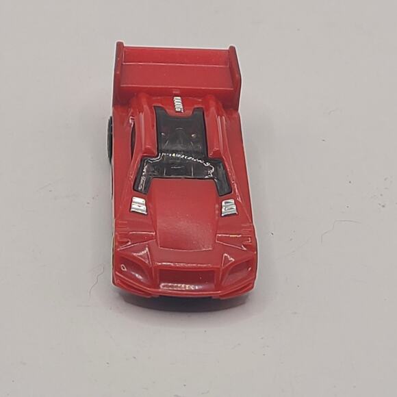 2012 HOT WHEELS TIME TRACKER #5 RED 1:64 DIECAST 3" RACE CAR WITH BLUE & YELLOW - Picture 2 of 5